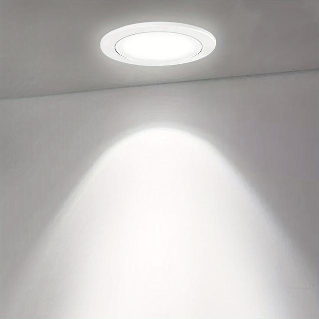 TEMU 20pcs 5w Led Recessed Ceiling Spotlights, 230v, Suitable For Kitchen, Bathroom, Office & Furniture Lighting