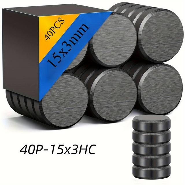 TEMU Compact Round Ceramic Magnets, Small Magnets Suitable For Whiteboards And Refrigerators - Available In Packs Of 20 .