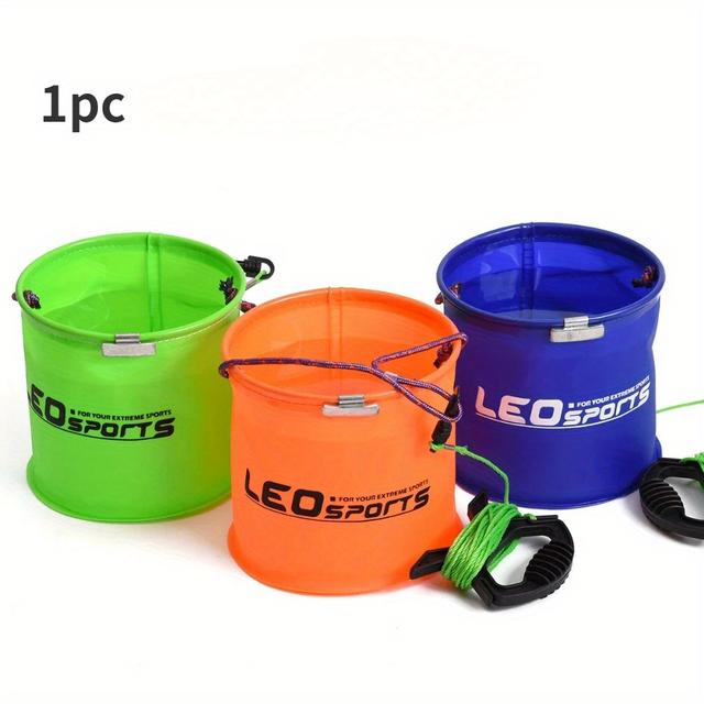 TEMU Durable Eva Fishing Bucket - Lightweight, Abrasion-resistant Tackle Box For Ocean/lake/, Random Color