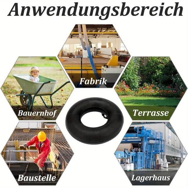 TEMU 4er-Pack Schlauch 3.00/3.50-4 Winkelventil Luftreifen-Zubehör, 260 x 85mm Schubkarrenschlauch Innerschlauch für Sackauto-Rad Standardersatzschlauch Ventilschlauch Reifenschlauch