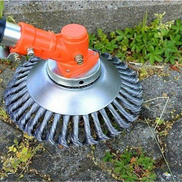 TEMU Metall-Fadenkopf-Ersatz, 20.32 cm Bürstenschneider-Drahtbürsten-Trimmerkopf, robuste Garten-Unkrauttrimmer-Zubehör für Rasenmäher