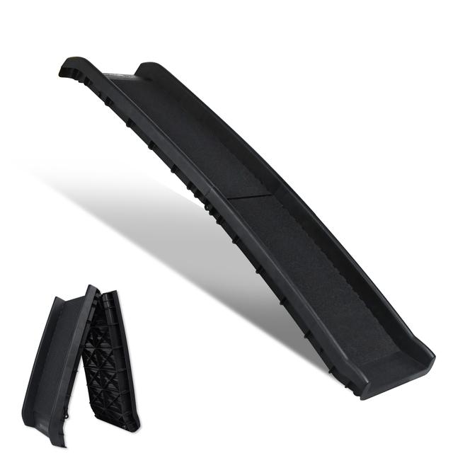 TEMU Dog Ramp Foldable Plastic Dog Stairs Boot Ramp For Pets Entry Aid, Non-slip With Rubber Buffer Up To 90kg, 156 X 40cm, Black