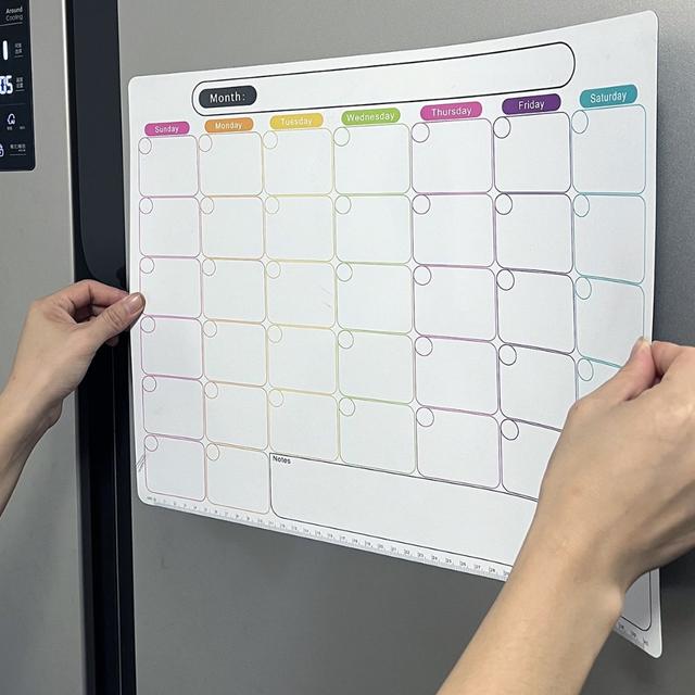 TEMU 1 Piece Of A Dry Erase Magnetic Calendar Whiteboard Designed For The Refrigerator - A Monthly Planner - A Magnetic Family Scheduling Board For .