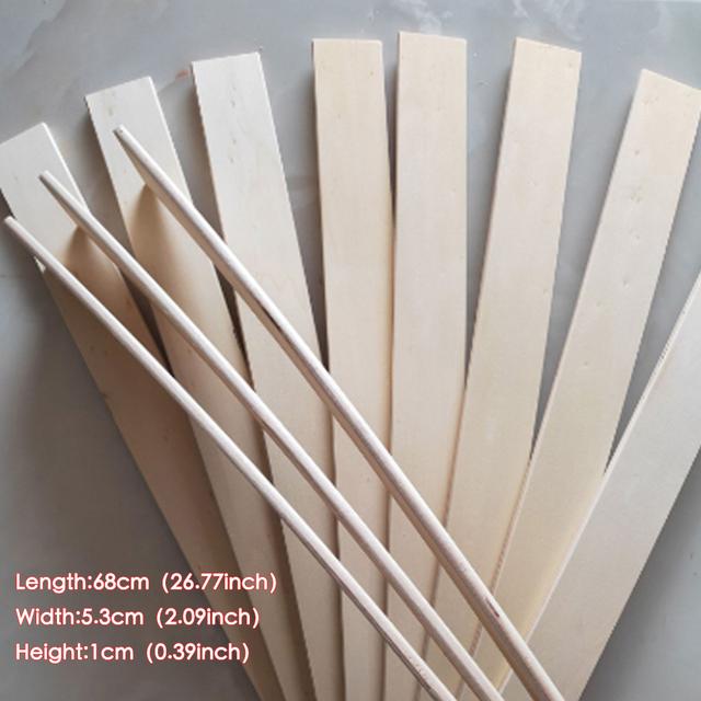 TEMU 10pcs 68cm/76cm Slightly Curved Wooden Slats For Replacing Sofa And Bed Boards, Diy Wooden Furniture Accessories