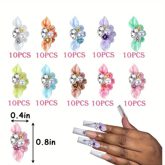 TEMU 50pcs 3d Rhinestones And , Art For Women And