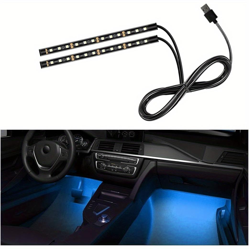 TEMU Car Led Strip Lights, 24-led Neon Indoor Ambient Light, Dashboard Mood Nightlight With Usb Port For Car Interior Decoration, Universal Auto Accessories ()