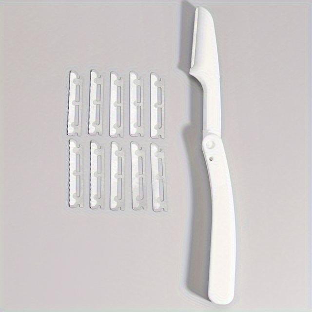 TEMU 1 Pack Of 10 Women's Facial Razors, Eyebrow Shavers, Dermaplaning Tools, Face Shavers, Remover For Travel