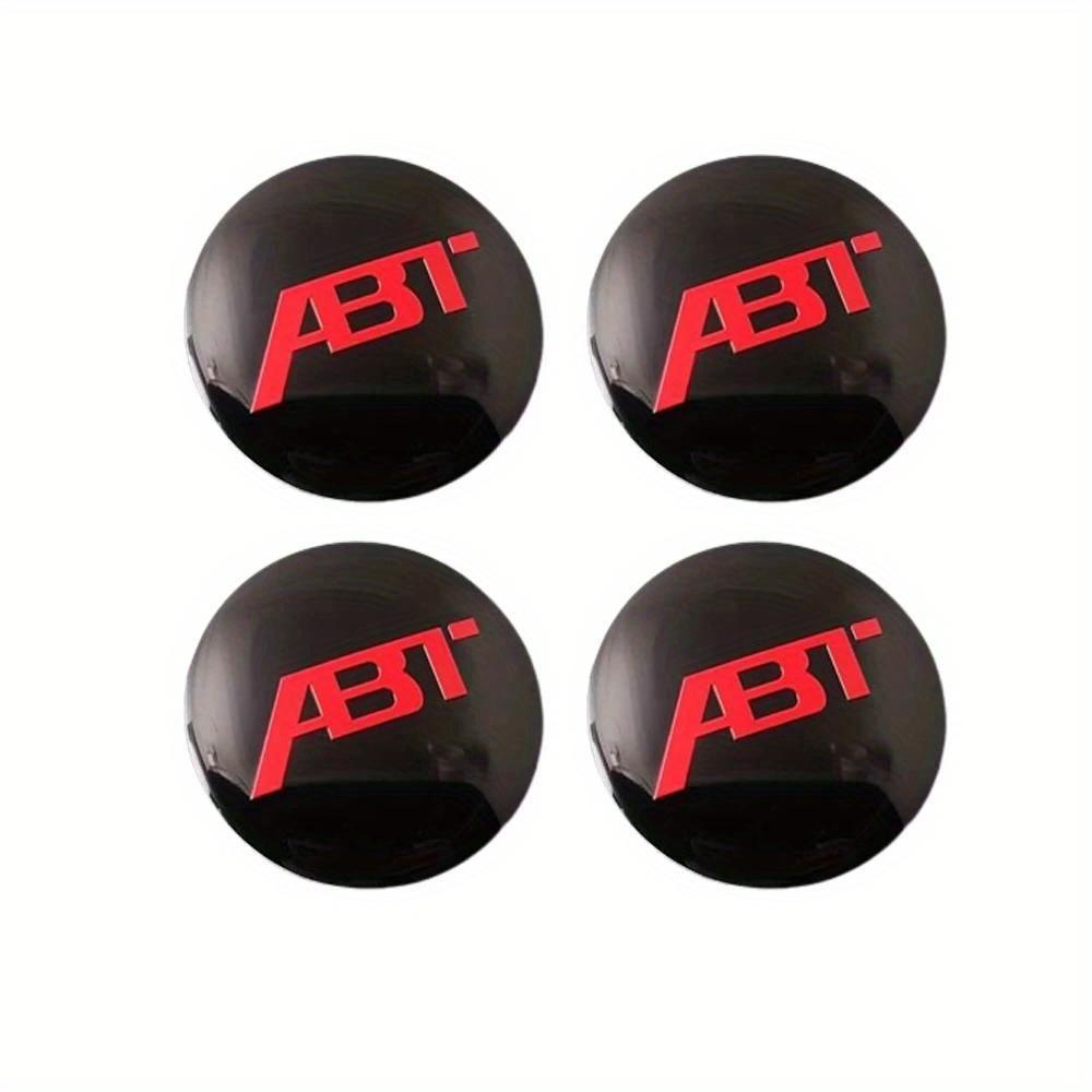 TEMU 4 Pezzi Compatibili per Passat Jetta Touareg Tiguan Caddy Vento Bora Mk6 Coprimozzi per in - Emblemi con Nastro Adesivo, ABT Compatibile ( a da 56mm) - Coprimozzi Auto