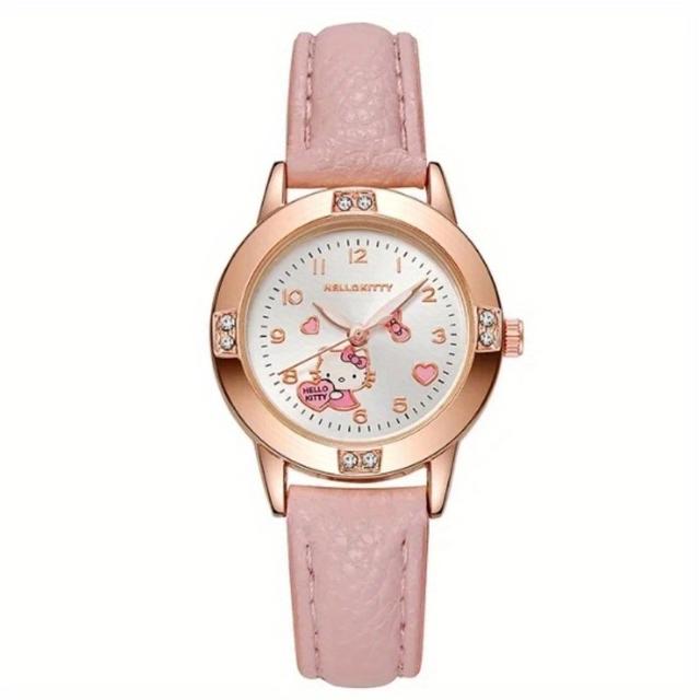 TEMU Sanrio Hello Kitty Uhr Kawaii Kuromi Cinnamoroll Casual Mode Melody Armbanduhr Damen Geburtstagsgeschenk