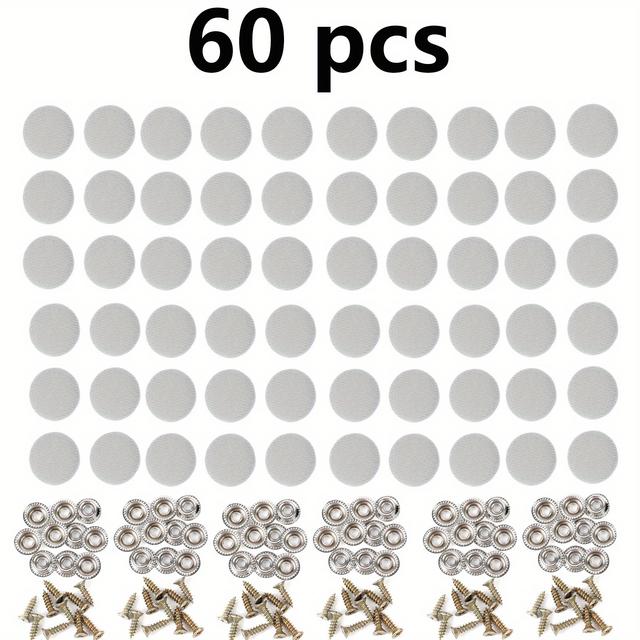TEMU 60pcs Remaches de Reparación de Techo de Coche Botón de Reparación de Toldo Auto Remaches de Presión para Techo de Coche Fijación de Franela, Ajuste para