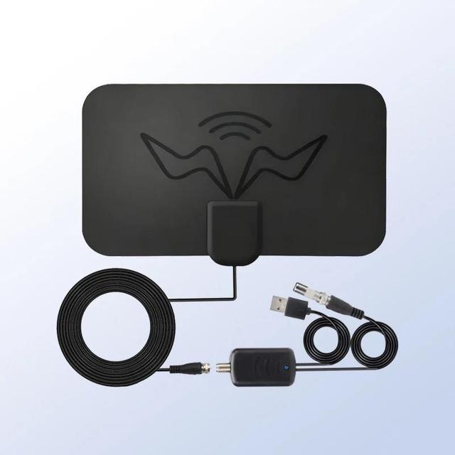 TEMU 2024 Digital Hd Tv Antenna For Indoor & Outdoor Use, Usb Powered 6v, Supports 4k & 1080p For All Tvs And Smart Tvs, Powerful Amplifier Enhancement, Signal Reception, Without Battery