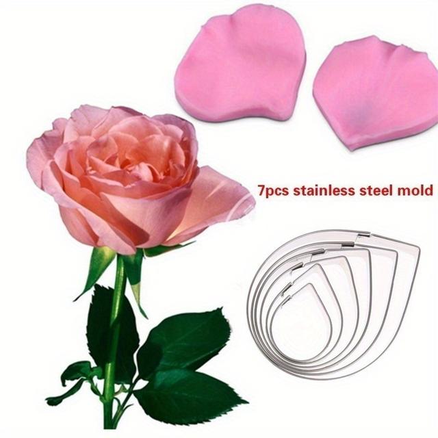 TEMU Set Of 7 Stainless Steel Cutters For Decoration, Designed For Flower Petals