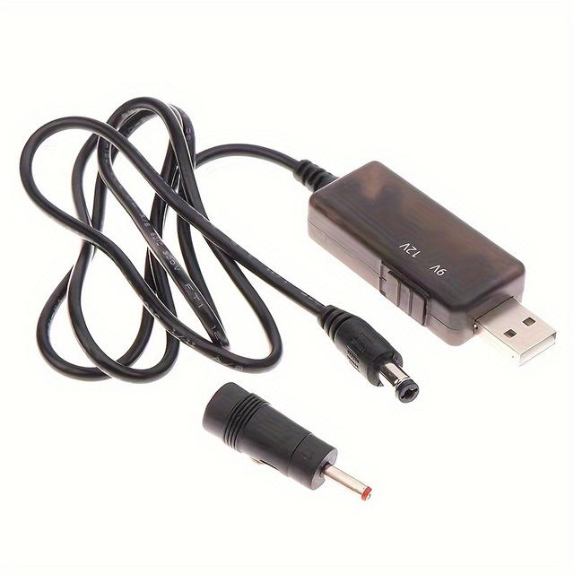 TEMU Led Display Usb Boost Converter - 5v To 9v/12v Step- With 3.5x1.35mm Connector For Charging/power Conversion/voltage Regulation