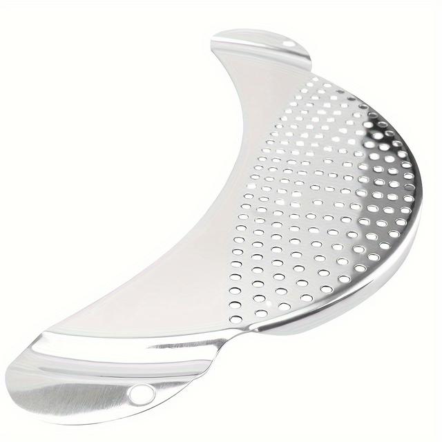 TEMU 1pc Kitchen Stainless Steel Pot Strainer, Hand Held Pot Drainer, Fruit Washing Filter For Restaurant