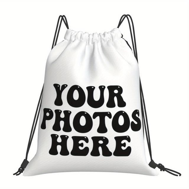 TEMU A Versatile And Lightweight Drawstring Backpack Designed For Casual Sports And Fitness, Ideal For Travel And Group Personalization, Including Custom Images
