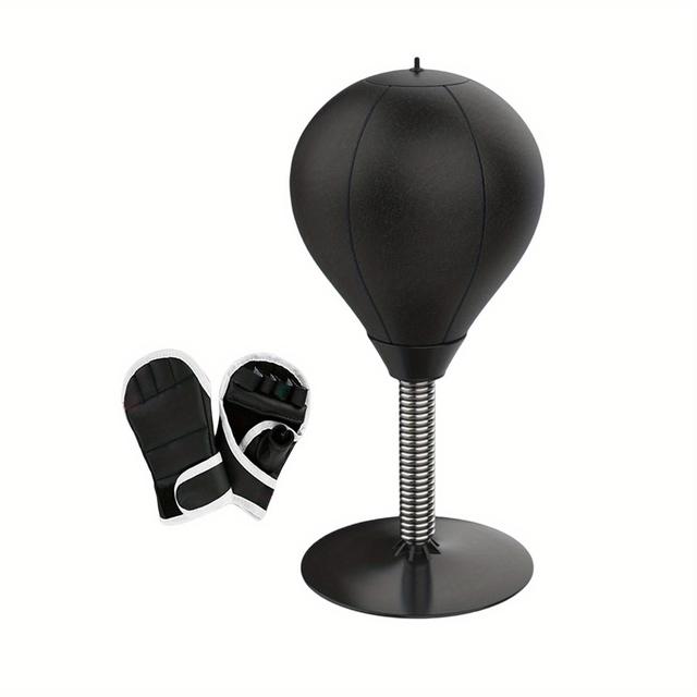 TEMU Speed Ball Desktop Punching Bag Boxing Muay Thai Punch Ball Boxing Ball Black And Gloves