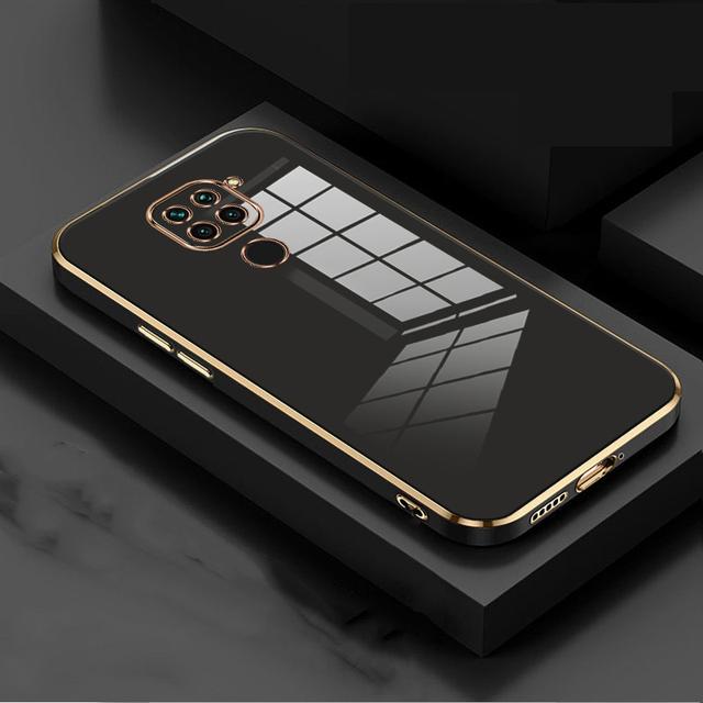 TEMU para Teléfono - Cubierta Trasera Antigolpes para Xiaomi Redmi Note 9 con Diseño de Platabandado Cuadrado