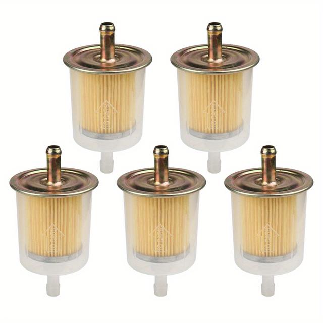 TEMU 5pcs 5/16 Inch Universal Fuel Filter For Industrial Tractors, Cars, Trucks, And Motorcycle Gasoline Engines Inline Petrol Fuel Line