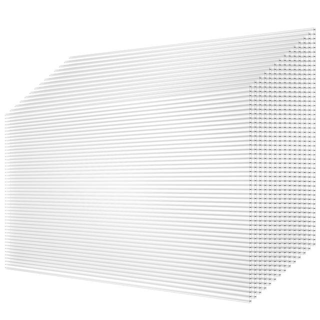 TEMU 14 Stück UV-beständige Hohlkammerplatten aus Polycarbonat 700g/㎡ Doppelwandplatte Stegplatte Gewächshausplatte für Gartengewächshaus (605 x 1210 x 4 mm, transparent)