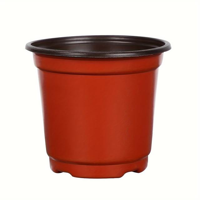 TEMU 800 Pack 4" Small Plastic Plant Nursery Pot/pots Seedlings Flower Plant Container (red) Seed Starting Pots Indoor Outdoor