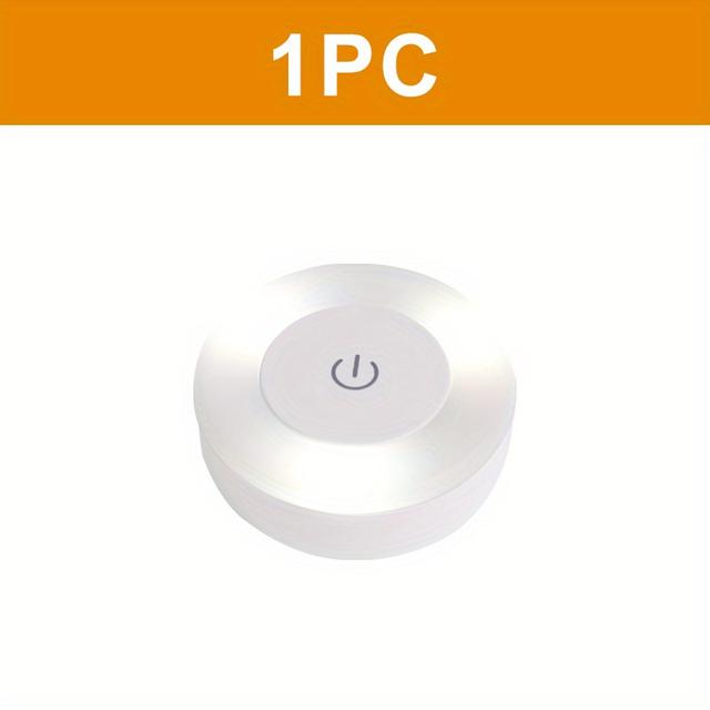 TEMU 1/2/4pcs Led Touch Sensor Night Light, 3 Usb Rechargeable Magnetic Lights, Round Portable Dimming Night Lamp For Room Decor