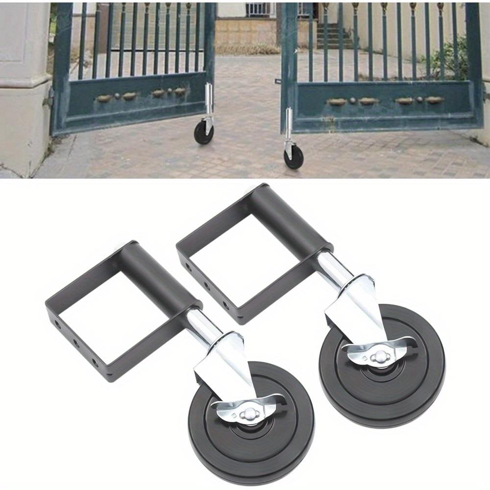 TEMU Fetcoi Pack Of 2 Gate Support Wheel, Spring-loaded Rubber Sliding Gate Roller, Spring-loaded Gate Castors With Castor And Spring Load, Gate Roller For Use , In And At Home
