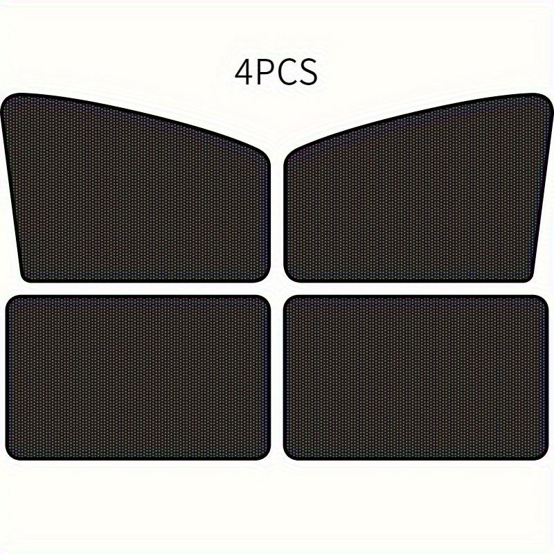 TEMU Set Of 4 Car Window Sunshades Featuring Magnetic Attachments, Made From Polyester Insulation, With A Partially Lined Design For Vehicle Protection Use
