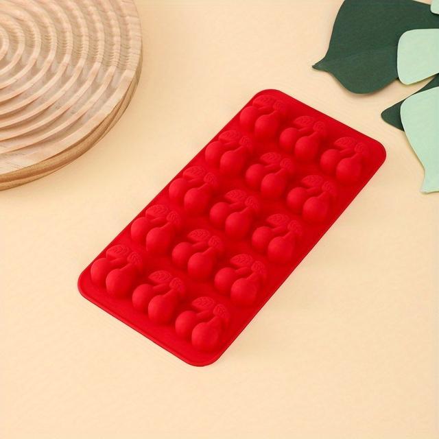 TEMU 1pc Of Silicone Mold Shaped Like A Cherry, Perfect For Making Chocolates, Cakes, , Jellies, Candies, Ice, Muffins, And Handmade Soaps For Baking Purposes