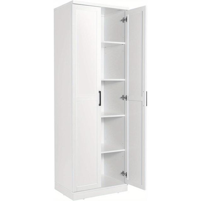 TEMU Freestanding Storage Cabinet With 2 Doors And Adjustable Shelves For Bedroom, Kitchen And Laundry Room (white)