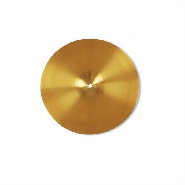 TEMU 1 Piece Of Drum Components Including High-quality Cymbals In Sizes 6, 8, 10, And 12 Inches, Suitable For Percussion And Musical Instruments, Featuring Brass For A Jazz Drum Set