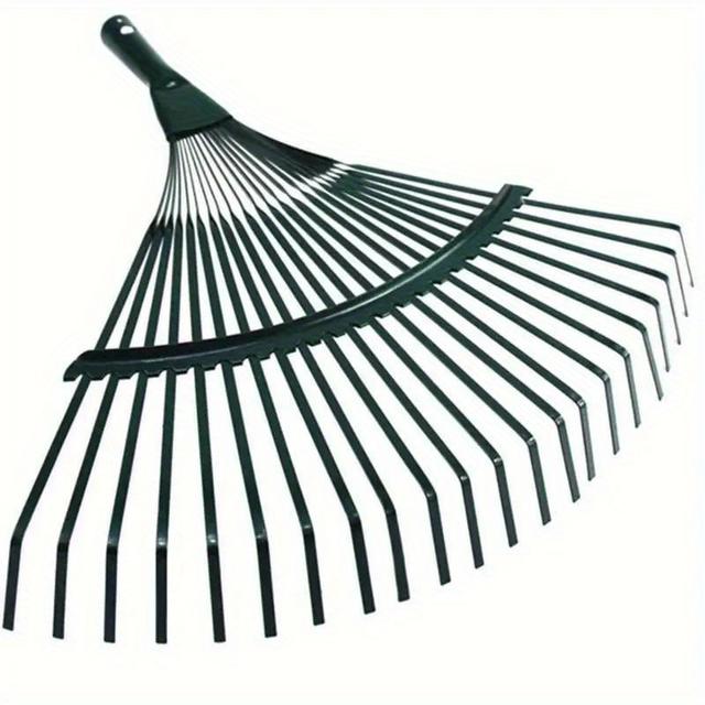 TEMU 1 шт. інструменту для прибирання листя, граблі для сухого листя, граблі з сталевим дротом для збору , садові граблі (без ручки)