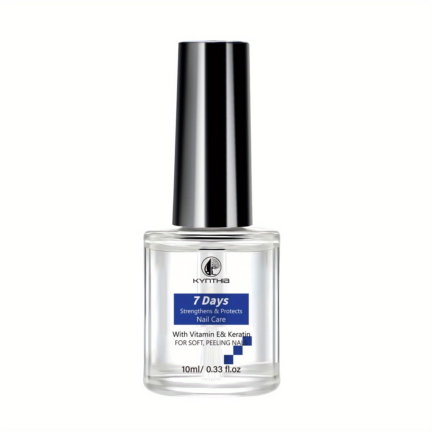 TEMU 10ml/0.33fl.oz Nail Strengthener Oil, 7 Days Protection With Vitamin E & Keratin For Drying, Frayed, Soft, Rough Nails, Nail Care Serum, Nails Smooth & Glossy