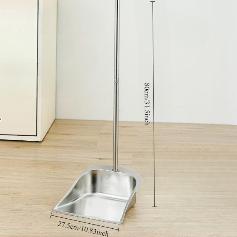 TEMU 1pc A Sturdy Stainless Steel Dustpan, In Large And Small Sizes, Designed For Household Use With An Extra Thick Iron Construction