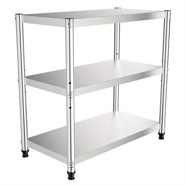 TEMU -tier Stainless Steel Kitchen Shelf For Restaurant Storage