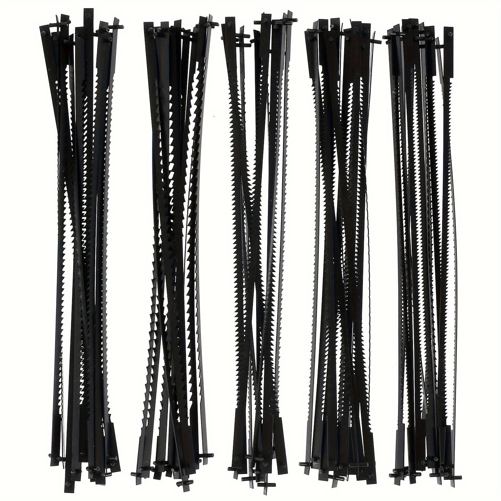 TEMU 60pcs Scroll Saw With Pin Ends, Carbon Steel With Tpi 10/15/18/20/24, Sturdy & Durable Blade Set For Wood, Plastic, Metal Cutting
