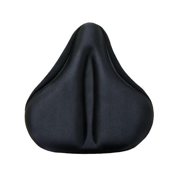 TEMU 1pc Of And Thick Bicycle Seat Cushion - Comfortable Polyester Mountain Electric Bicycle Seat Cushion, Outdoor Riding Accessories