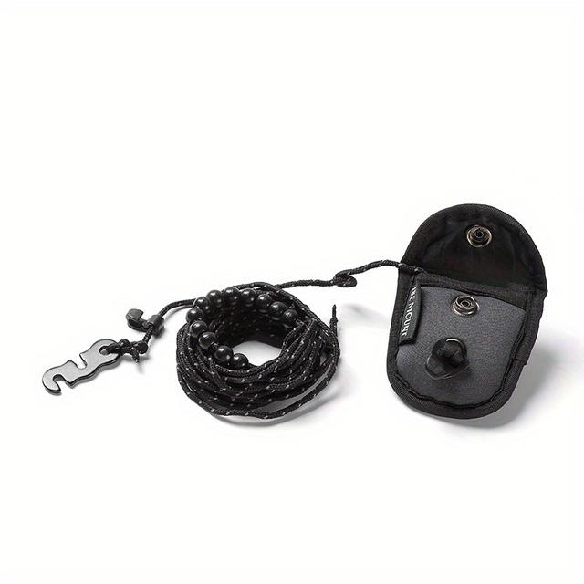 TEMU Portable 3-meter Adjustable Clothesline - Windproof, Beaded Design For Outdoor Camping & Travel