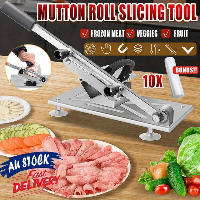 TEMU Manual Meat Slicer – Multi-functional Blade Arm For Beef And Rolls, Adjustable 0-120 Degrees, Durable Kitchen Tool For Uniform Slicing, Meat