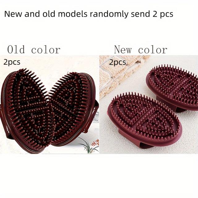 TEMU 2 ks masážních kartáčů na čakry, manuální pro celé tělo, hypoalergenní, bez alkoholu, oboustranný design, manuální masážní nástroj, bez baterií, pro osobní použití