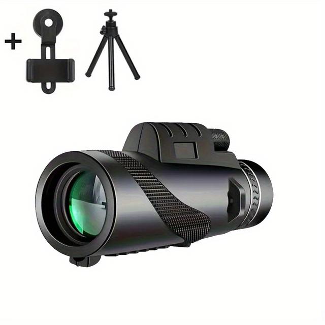 TEMU 10x42 High-definition Monocular Telescope, Professional Telescope For Adults, 10x Zoom 42mm Lens, Suitable For Outdoor Camping Travel Bird Watching Concerts Gifts For Men
