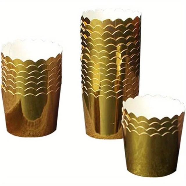 TEMU 48- Pappersbakformar, Foliefodral för Cupcakes, Muffinsvep för Jul, Bröllops, Födelsedagsfest Dekorationer