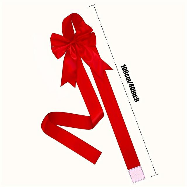 TEMU 4 pièces Lot de Nœuds et Décoratifs pour Fêtes - Bande Adhésive Incluse, Montage , Idéal pour les Festives, Décoration Réutilisable pour Portes et Armoires, Noël, Halloween