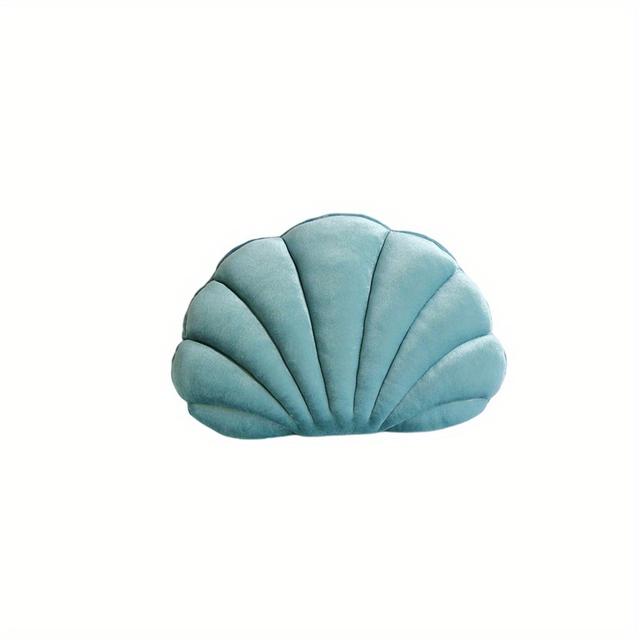 TEMU Soft & Plush Shell Pattern Throw Pillow - Decorative Cushion For Sofa And Bed, Machine Washable - Ideal For Christmas, Thanksgiving, Halloween, New Year, Weddings, And Home Decor
