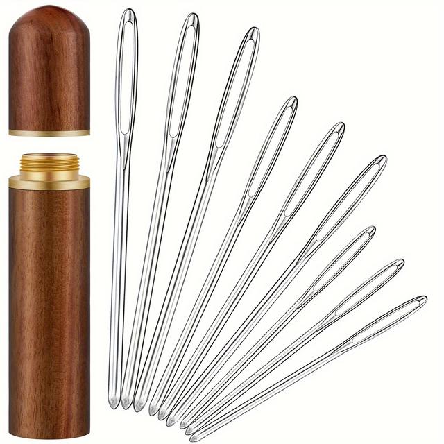 TEMU 9/15 sztuk dużych igieł z tępym oczkiem, igły do dziania, igły do szycia, igły do rękodzieła i dziania, idealne do wykańczania projektów szydełkowych