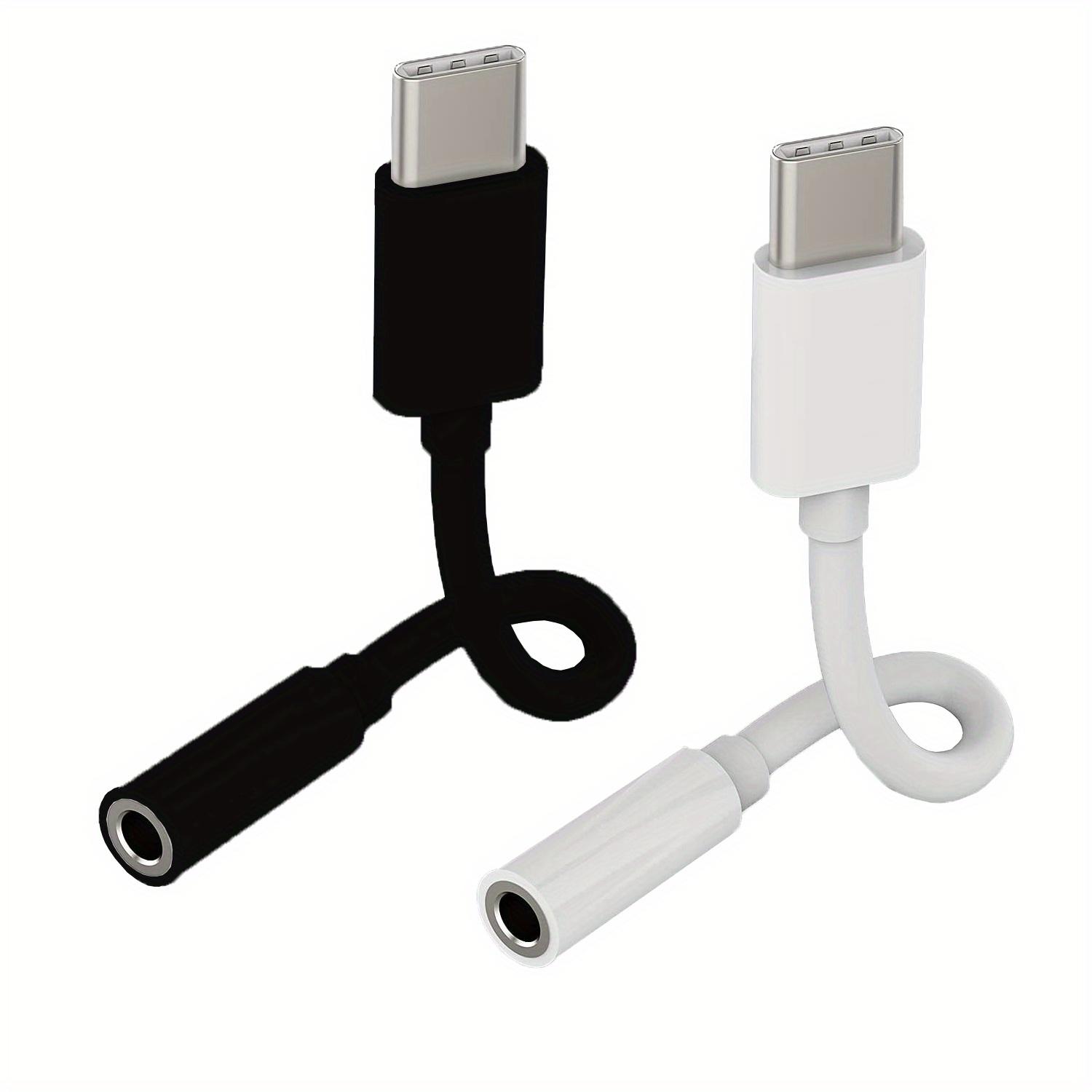 TEMU 2pcs Usb C To 3.5mm Female Headphone Jack Adapter 2-pack, Type C To Aux Audio Cable Cord Compatible With Macbook, Note, Ipad Pro, Pixel Galaxy S21/s20 Ultra Headphone Adapter