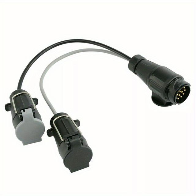 TEMU 13 Pin Pin Adaptor Trailer Extension Lead Towing Socket Plug