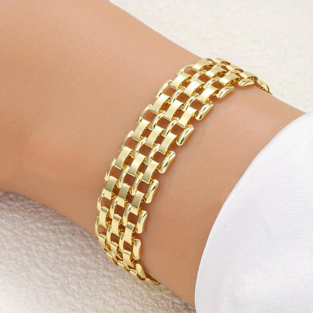 TEMU Luxury Hip Hop Watchband Bracelet