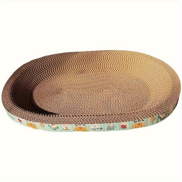 TEMU 1pc Bowl-shaped Cat Scratcher Board - Play, & Sleep | Cardboard Material With | Ideal For Cats, Cat Wall Scratcher