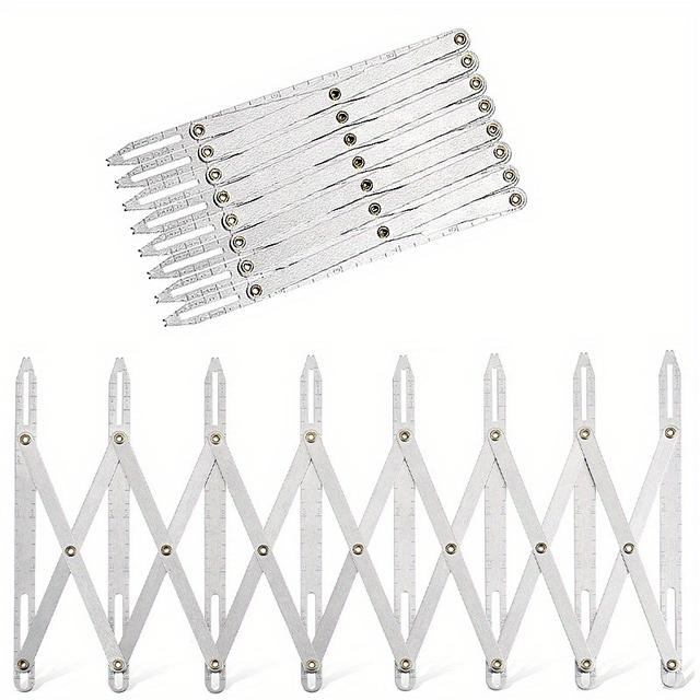 TEMU Пристрій для розмітки ґудзиків та плісей, виготовлений з алюмінію, у вигляді швейного калібру