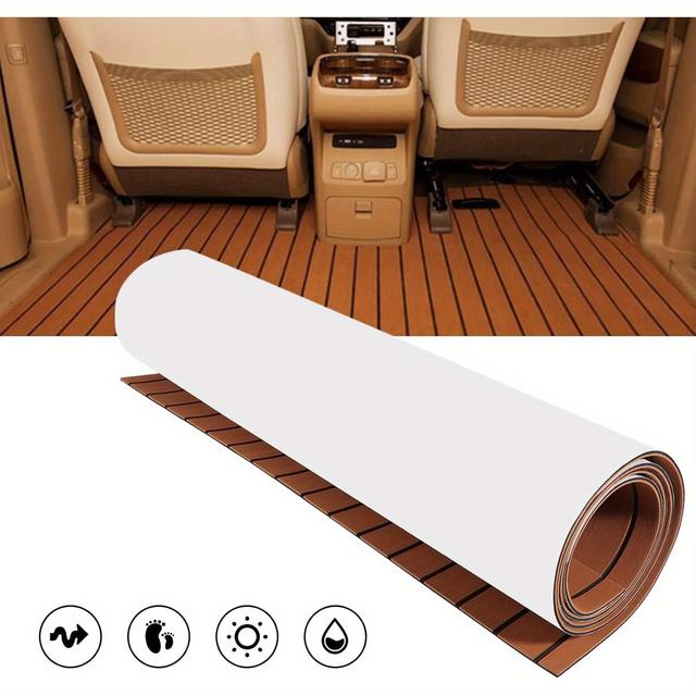 TEMU Tapis de Sol Auto-Adhésif en Mousse EVA pour Bateau/Yacht, 240 x 90cm, Tapière -Dérapante pouvant du Navire ou d’un Camping-Car. Idéal Revêtement Marin et Professionnel